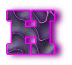 Neon schwarz alphabete