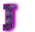Neon schwarz alphabete