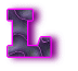 Neon schwarz alphabete