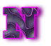 Neon schwarz alphabete
