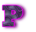 Neon schwarz alphabete