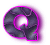 Neon schwarz alphabete