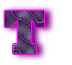 Neon schwarz alphabete
