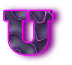 Neon schwarz alphabete