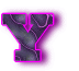 Neon schwarz alphabete