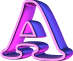Purpur rosa alphabete