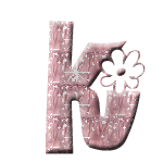 Rosa mit blume alphabete