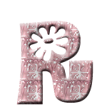 Rosa mit blume alphabete