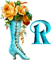 Stiefel mit rosen alphabete
