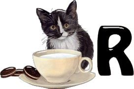 Tasse mit katze alphabete