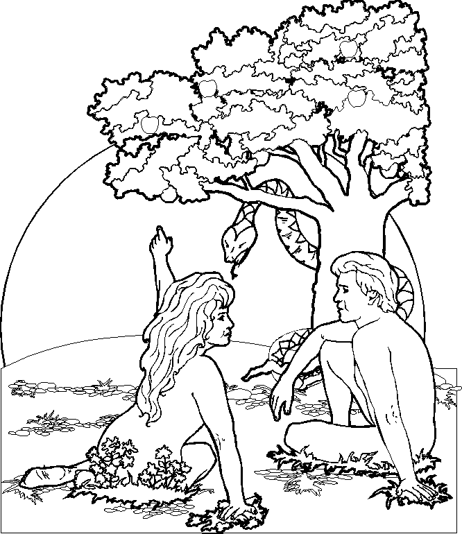 Adam und eva ausmalbilder
