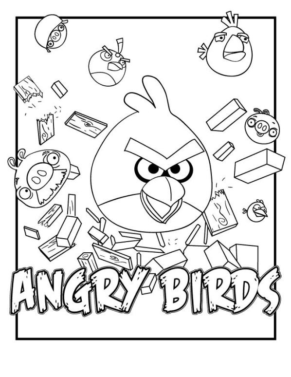 Angry birds ausmalbilder