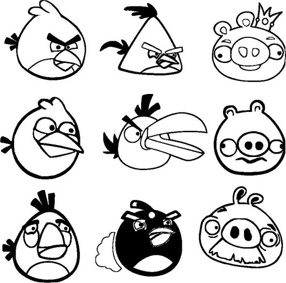 Angry birds ausmalbilder