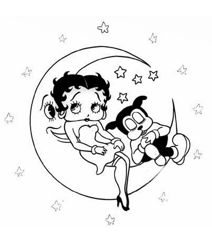 Betty boop ausmalbilder