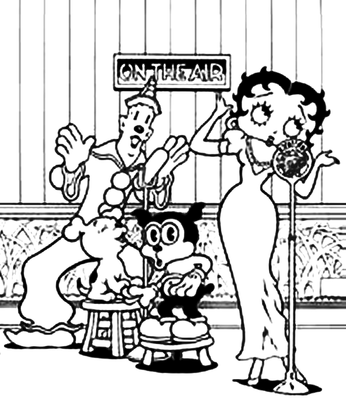 Betty boop ausmalbilder