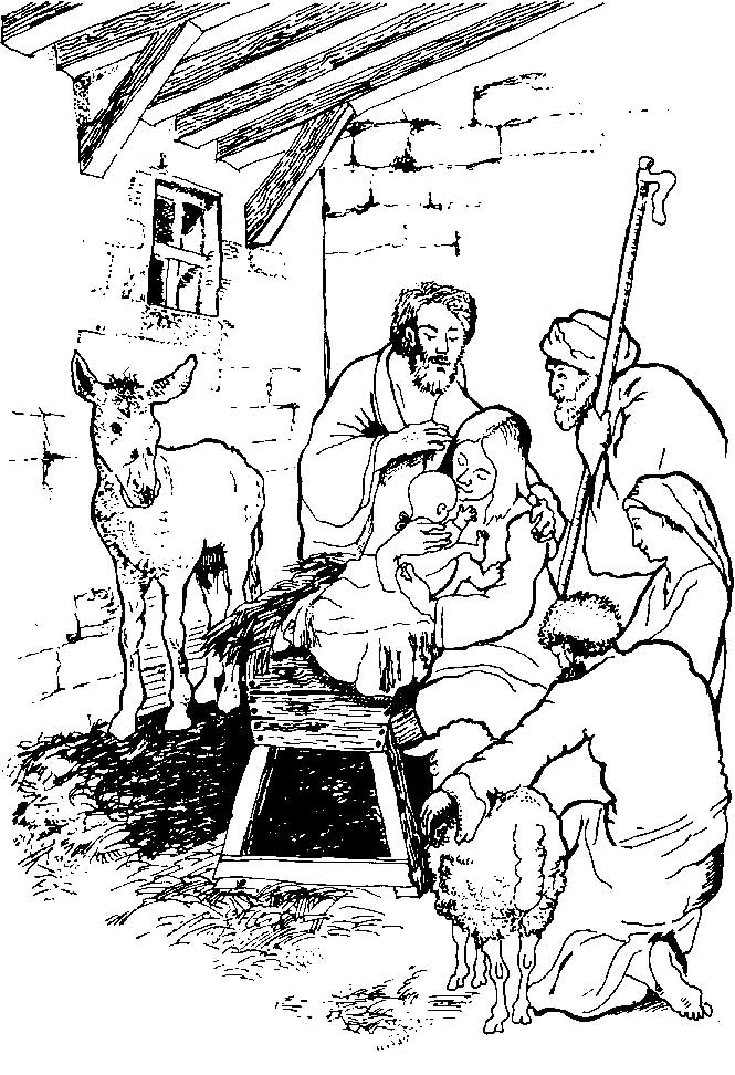 Bibel weihnachtsgeschichten Ausmalbilder Animaatjes.de
