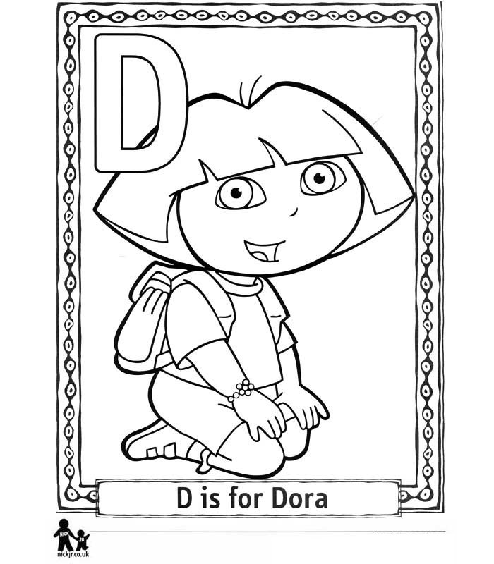 Dora the explorer alphabet ausmalbilder