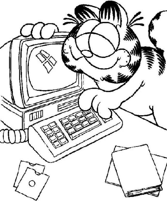 Garfield ausmalbilder