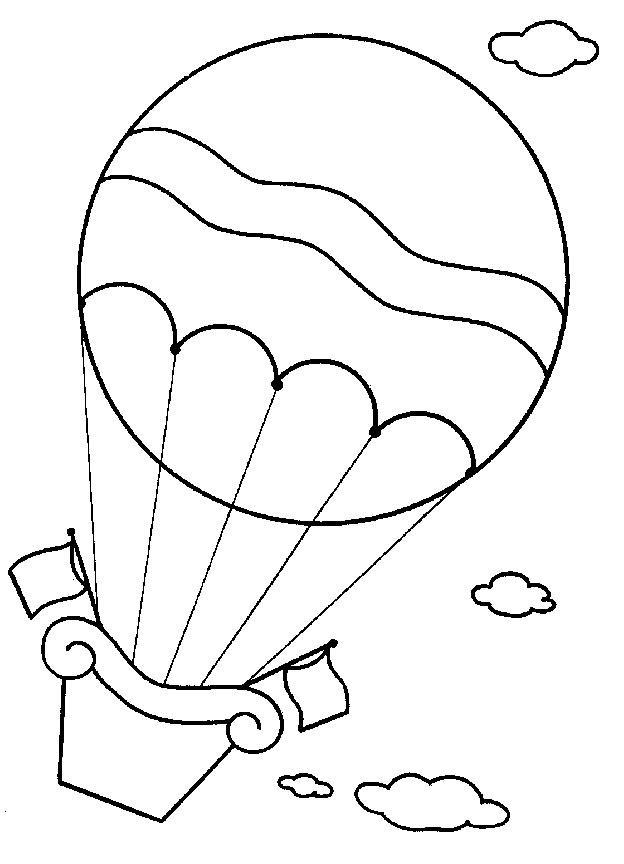 Heissluftballon ausmalbilder