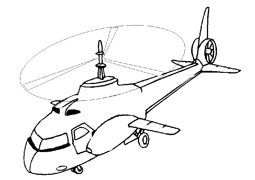 Hubschrauber ausmalbilder