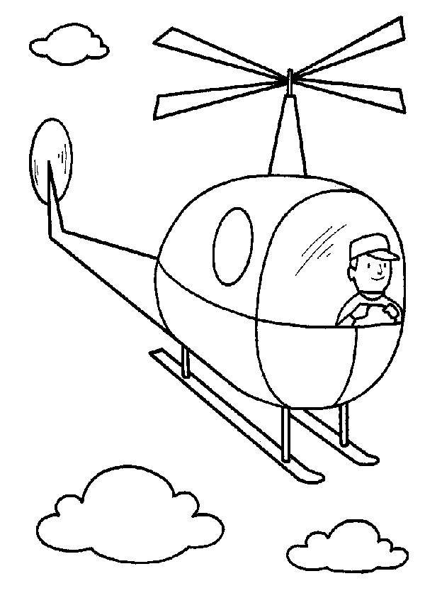 Hubschrauber ausmalbilder