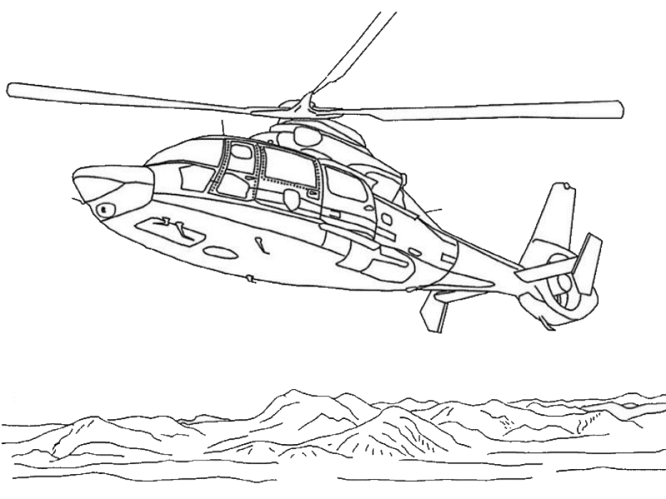 Hubschrauber ausmalbilder