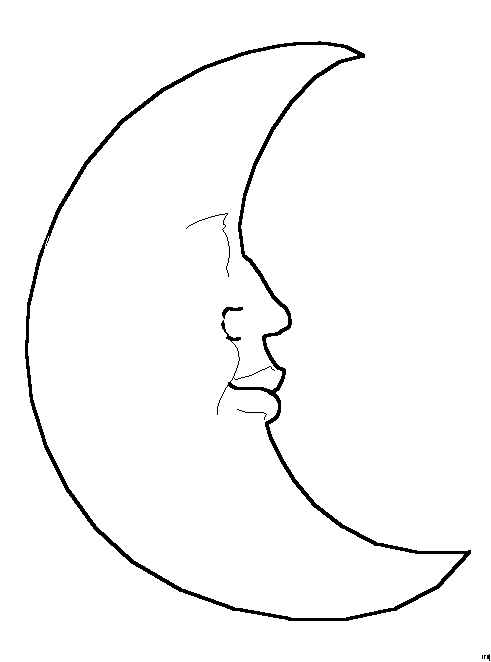 Mond Ausmalbilder | Animaatjes.de