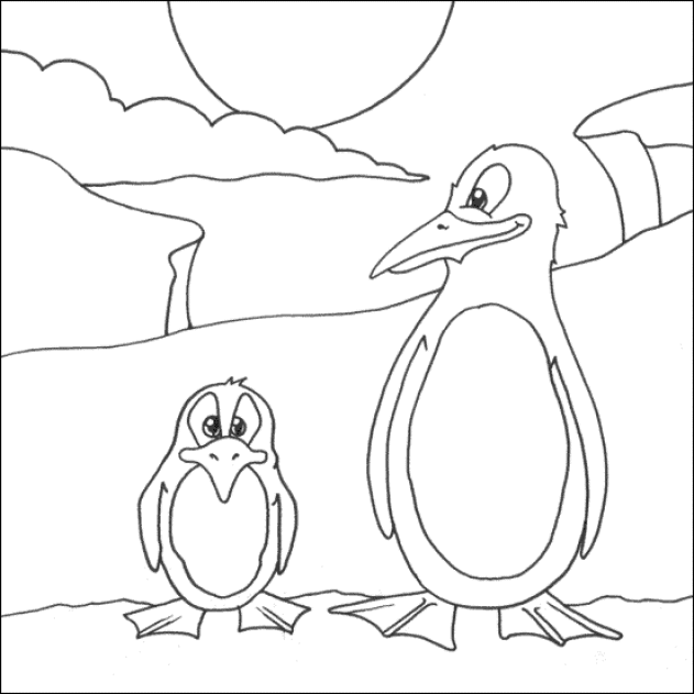 Pinguin ausmalbilder