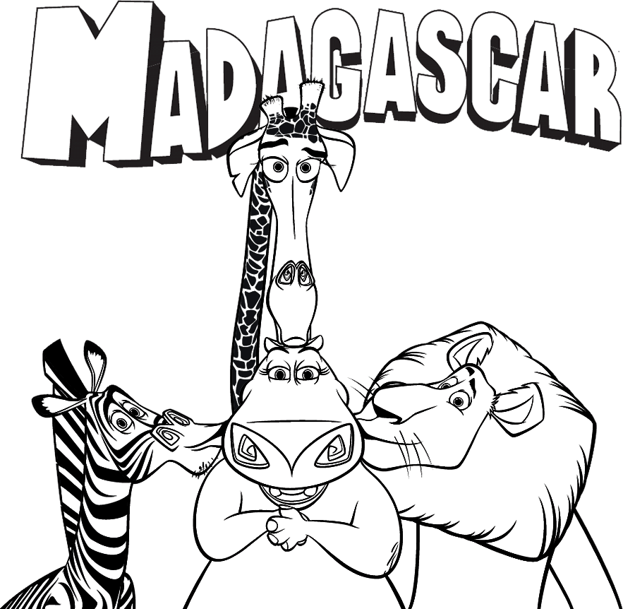 Madagascar ausmalbilder