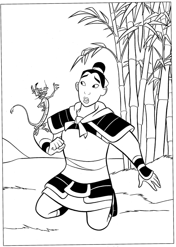 Mulan ausmalbilder