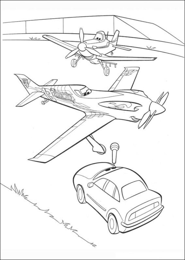 Planes ausmalbilder