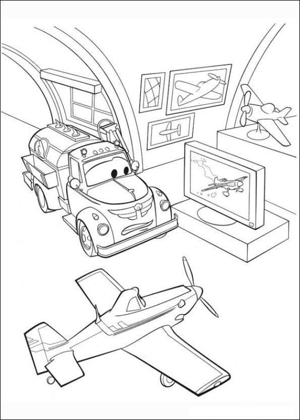 Planes ausmalbilder