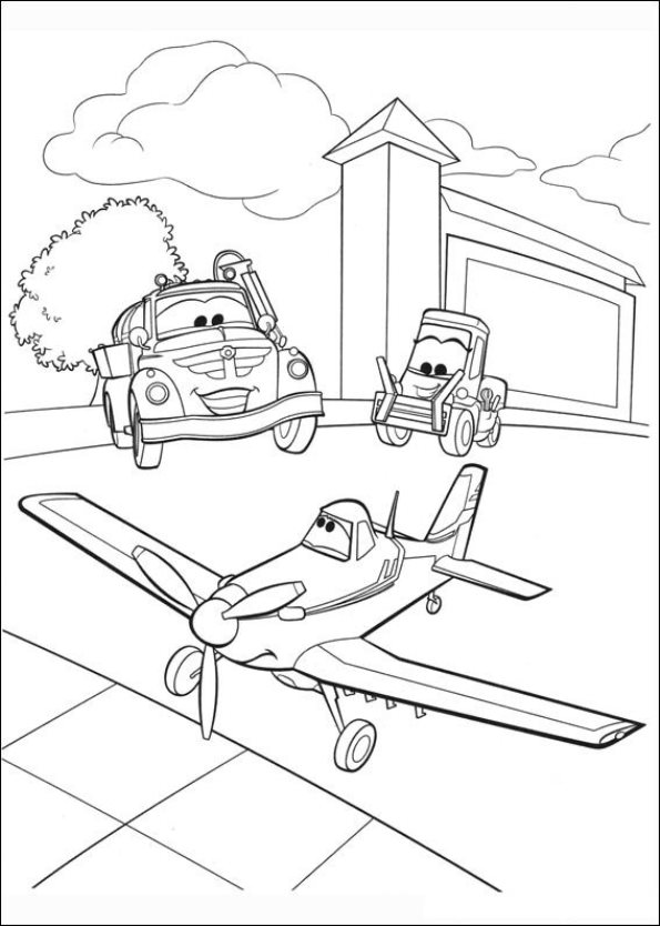 Planes ausmalbilder