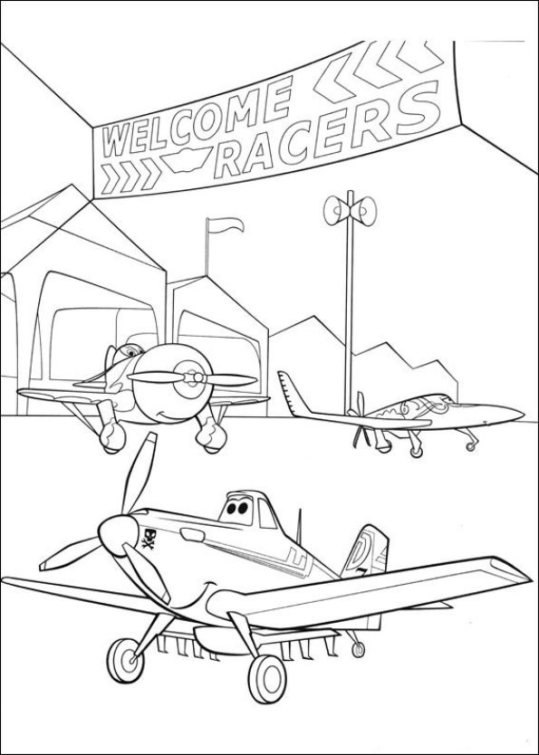 Planes ausmalbilder
