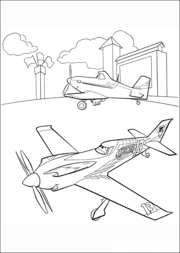 Planes ausmalbilder