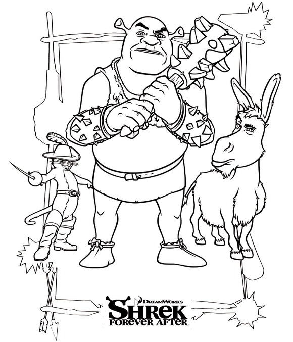 Shrek 4 ausmalbilder