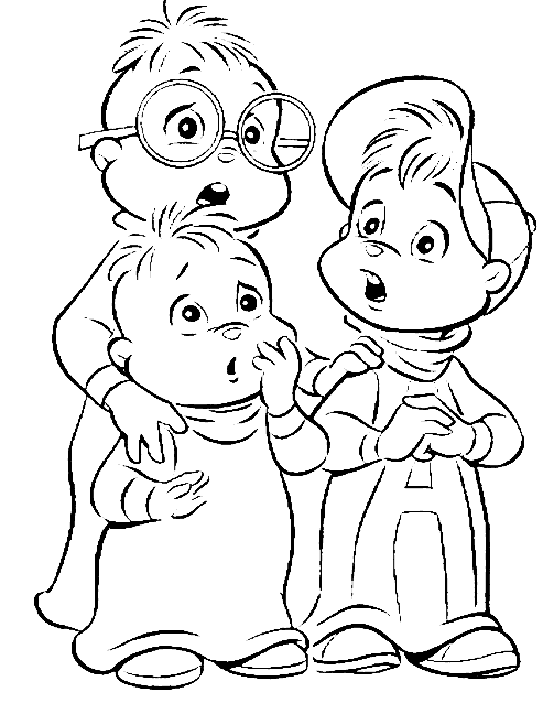 Alvin und die chipmunks ausmalbilder