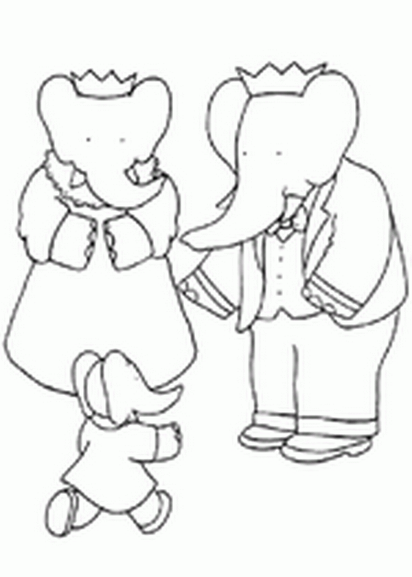 Babar der elefant ausmalbilder