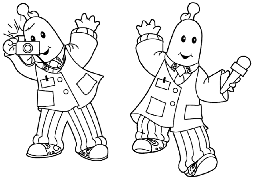 Bananas in pyjamas ausmalbilder