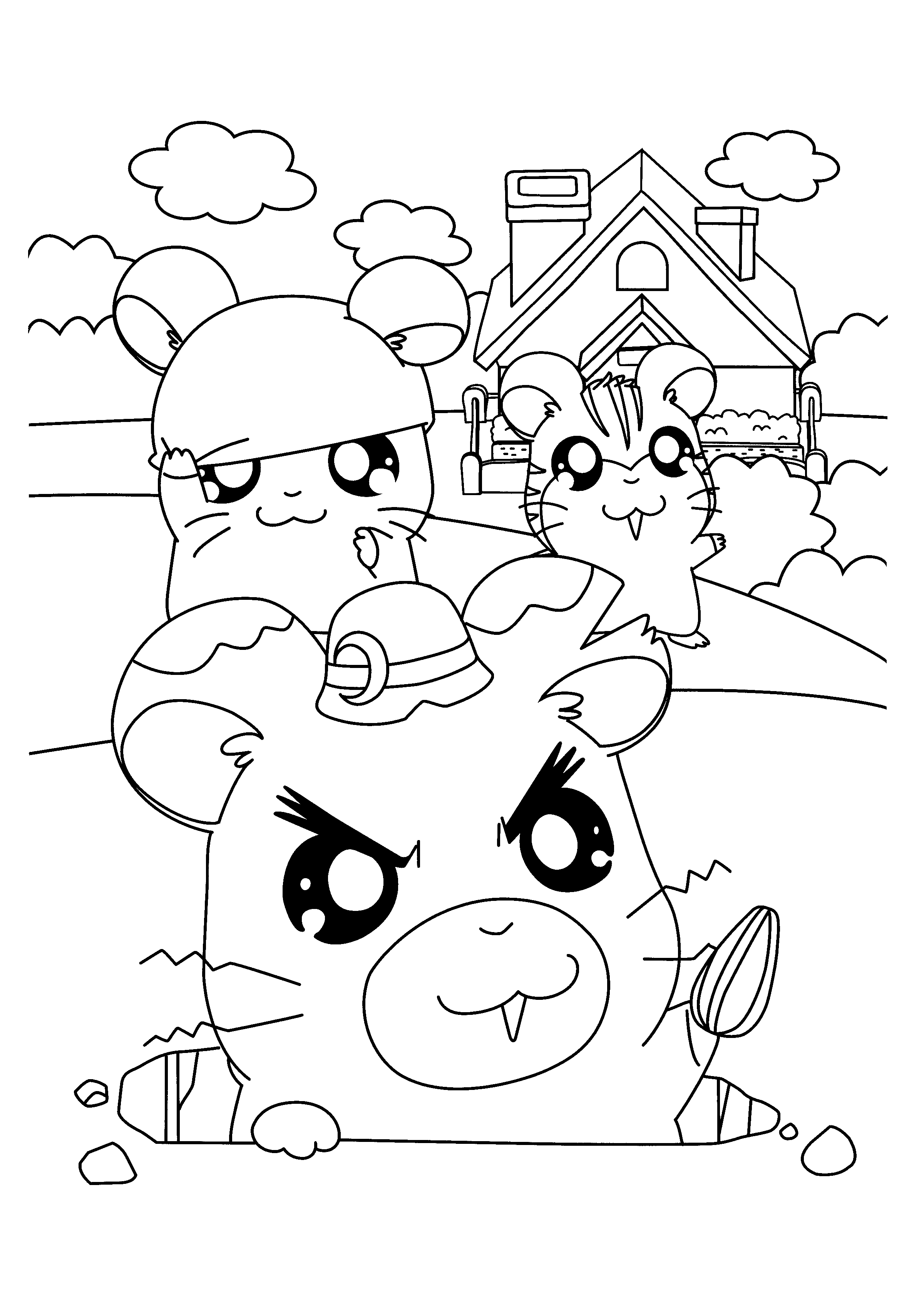 Hamtaro ausmalbilder