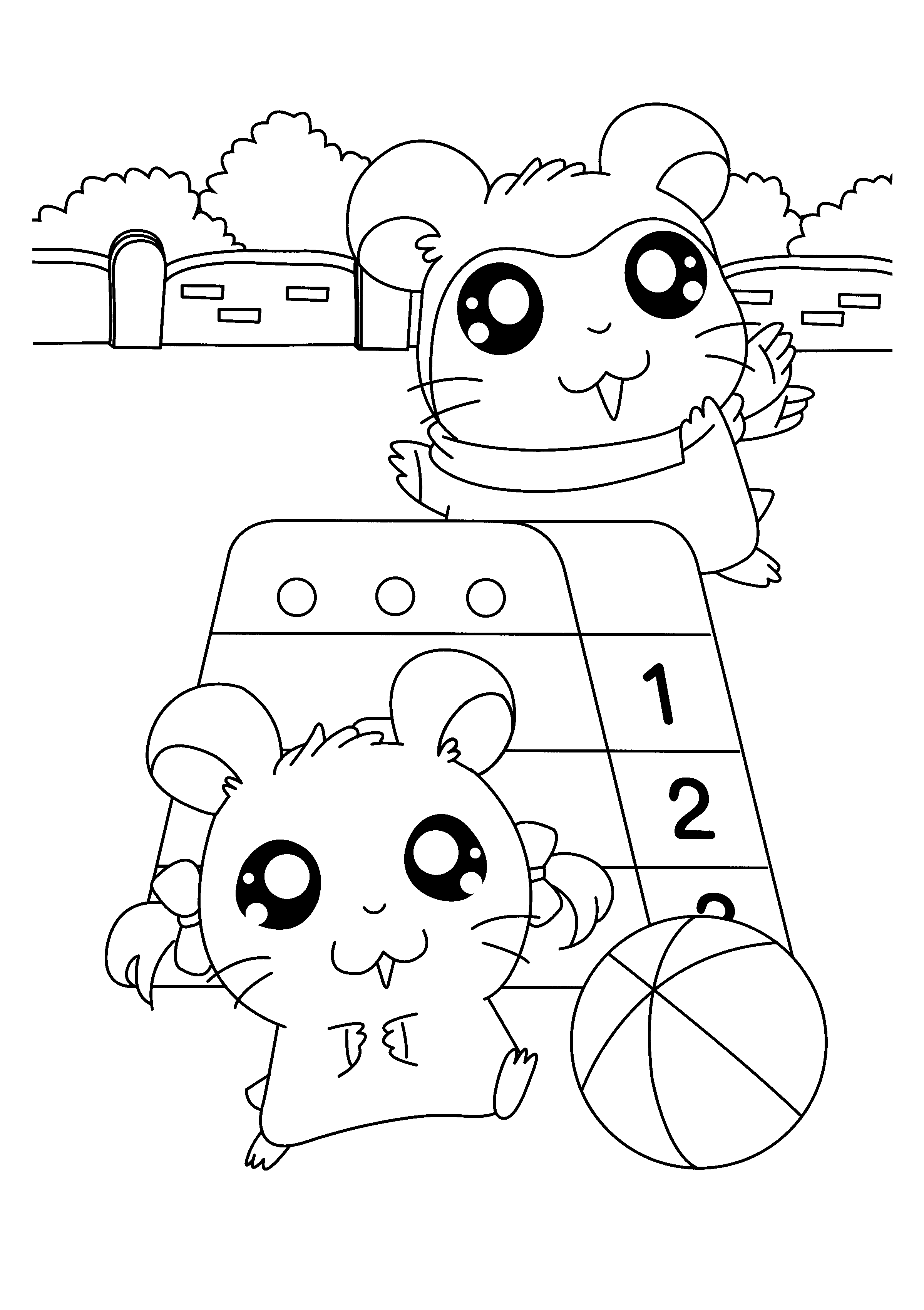 Hamtaro ausmalbilder