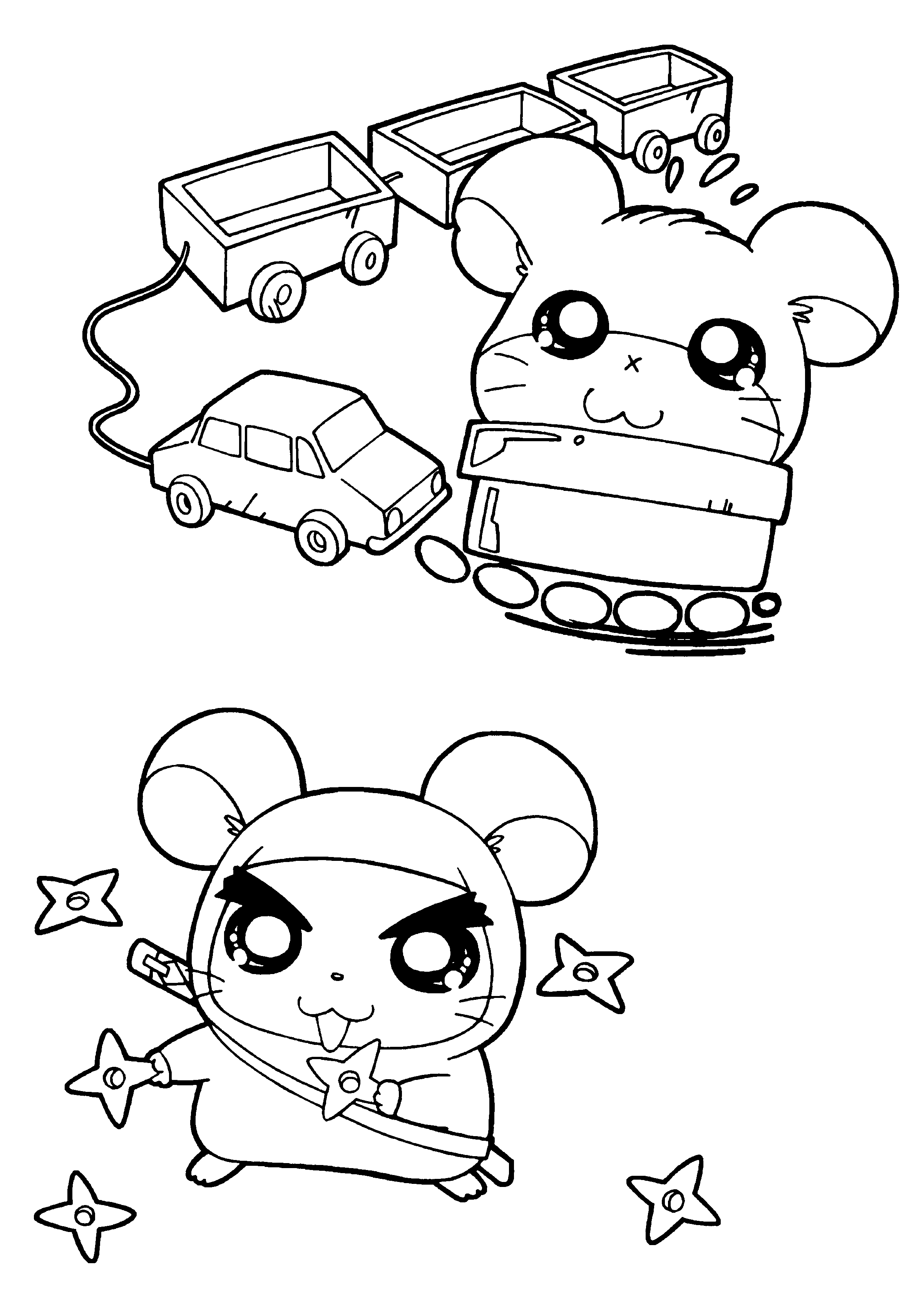 Hamtaro ausmalbilder