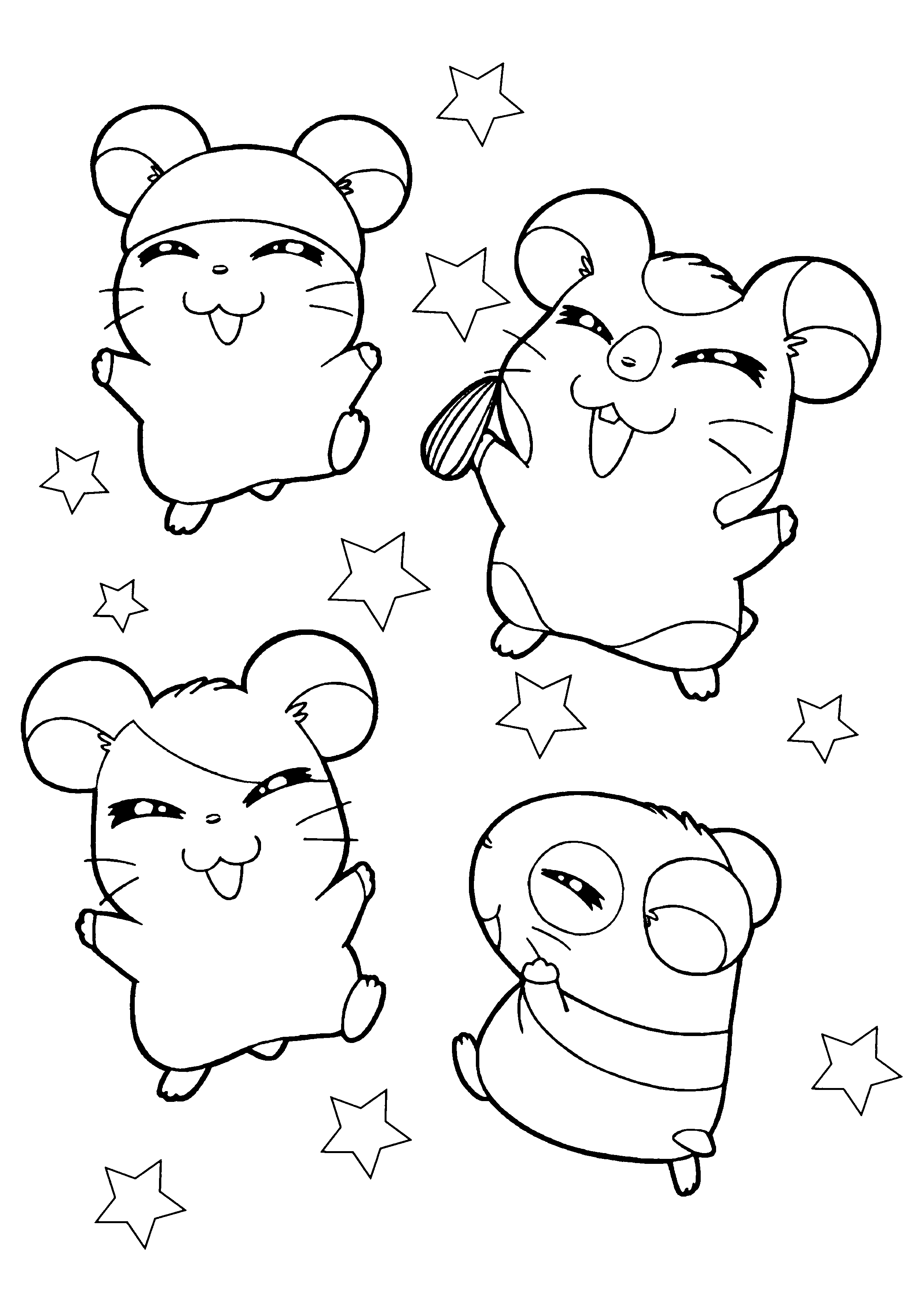 Hamtaro ausmalbilder