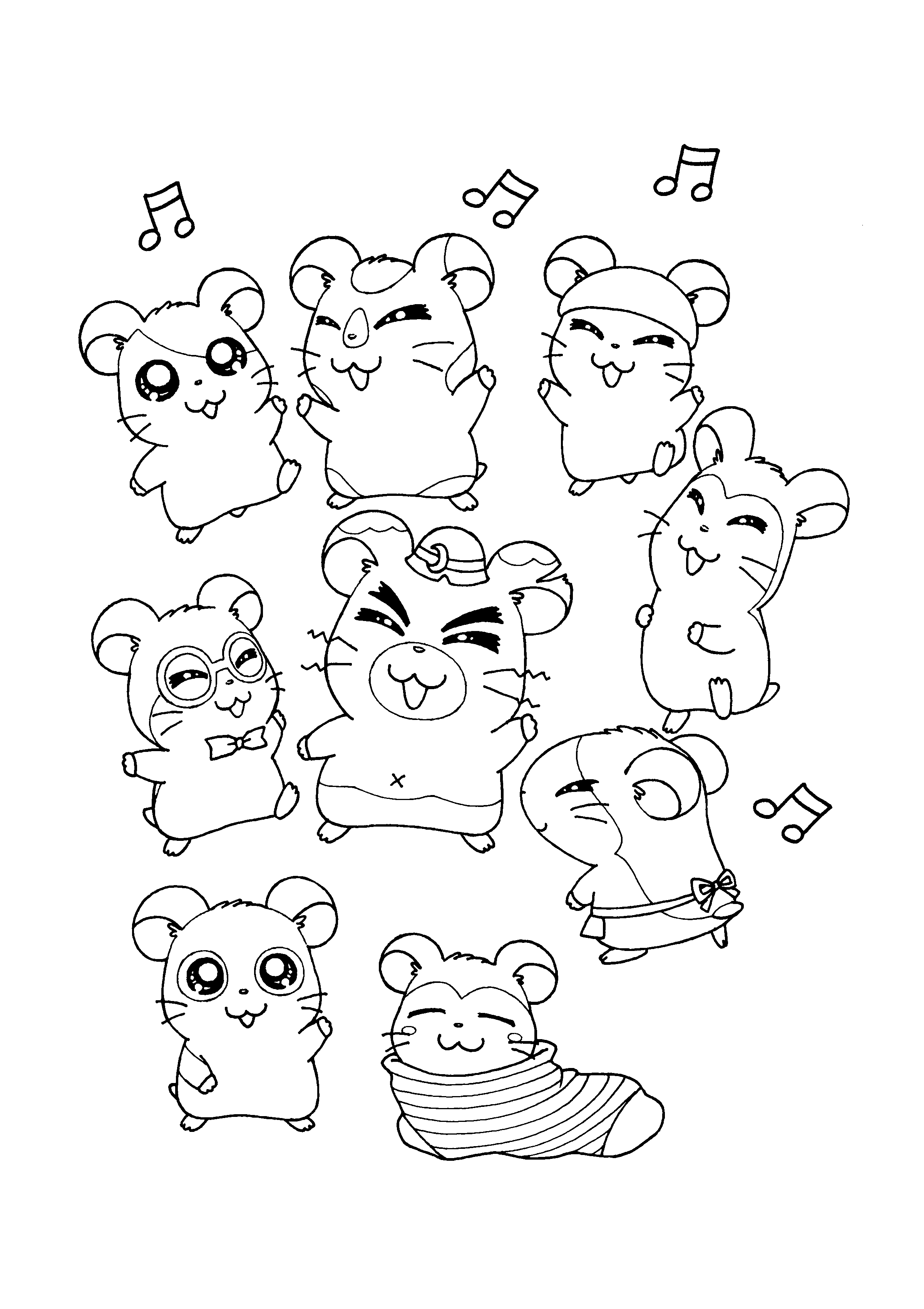 Hamtaro ausmalbilder