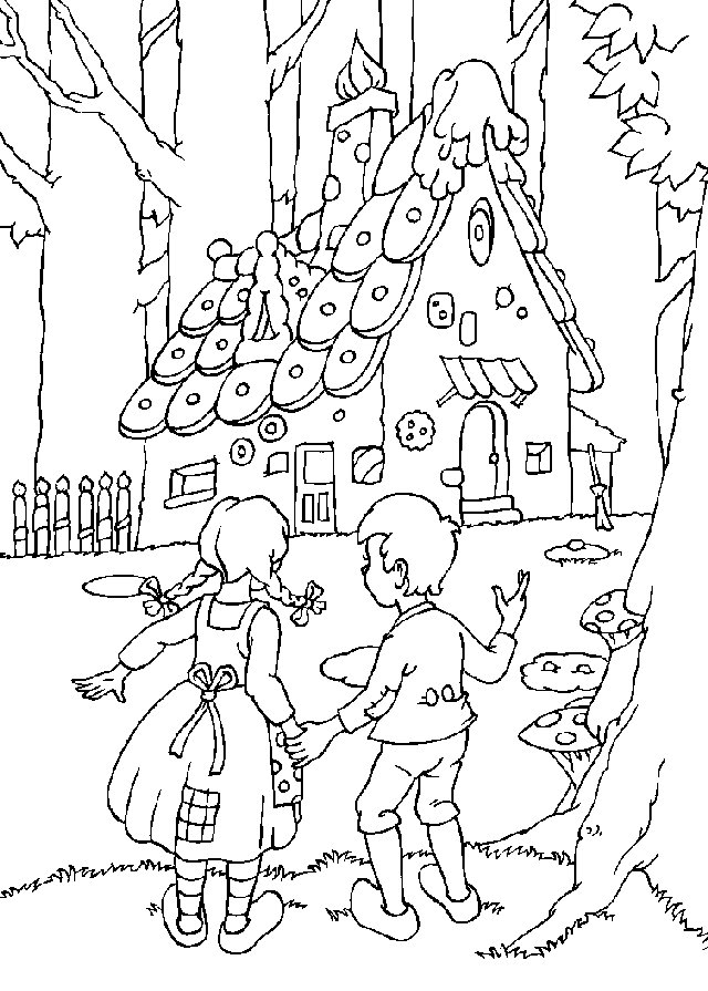 Hansel und gretel ausmalbilder