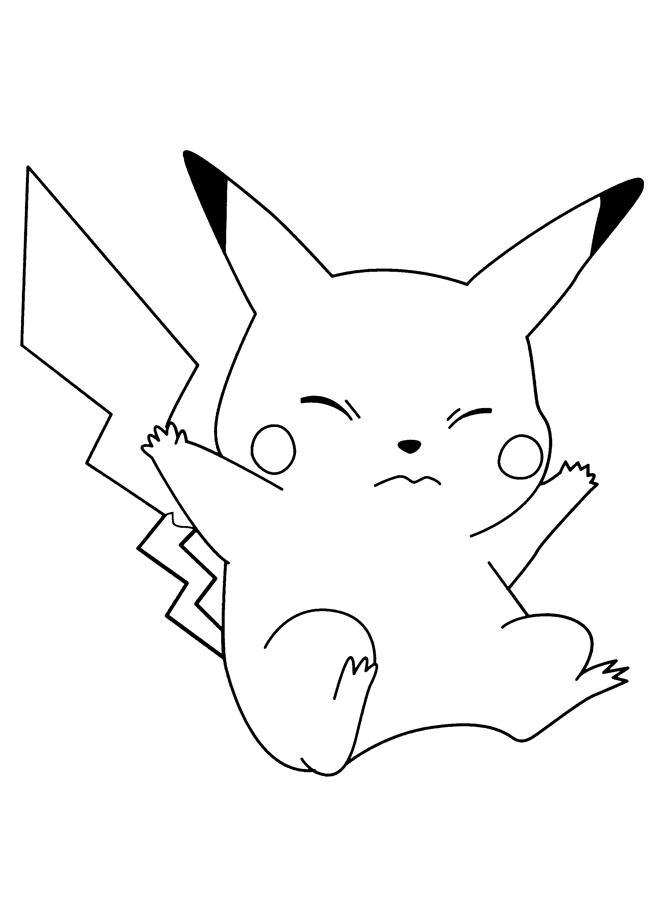 pikachu zeichnung schwarz weiß  vorlagen zum ausmalen