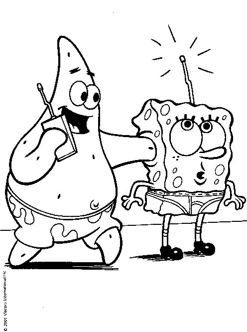 Spongebob schwammkopf ausmalbilder