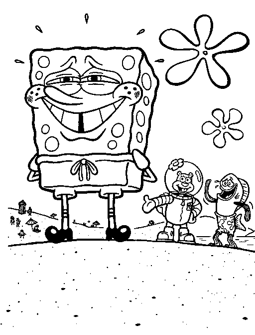 Spongebob schwammkopf ausmalbilder