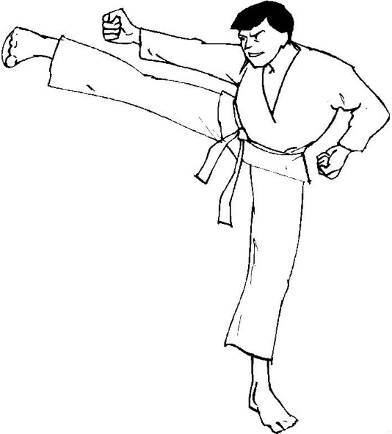 Karate ausmalbilder