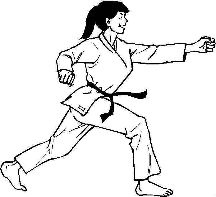 Karate ausmalbilder